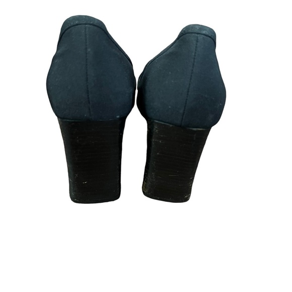 Prada Vintage Black Leather Heeled Loafer - Picture 4 of 8